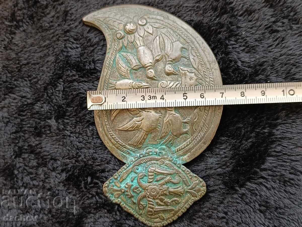 Renaissance Silver Half Buckle Belt Costume 19th Century - 6