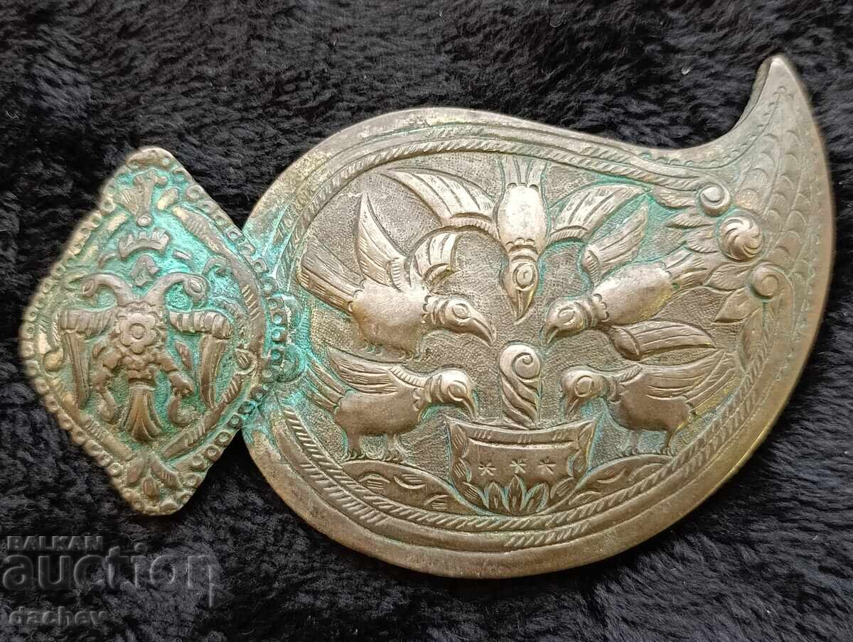 Renaissance Silver Half Buckle Belt Costume 19th Century