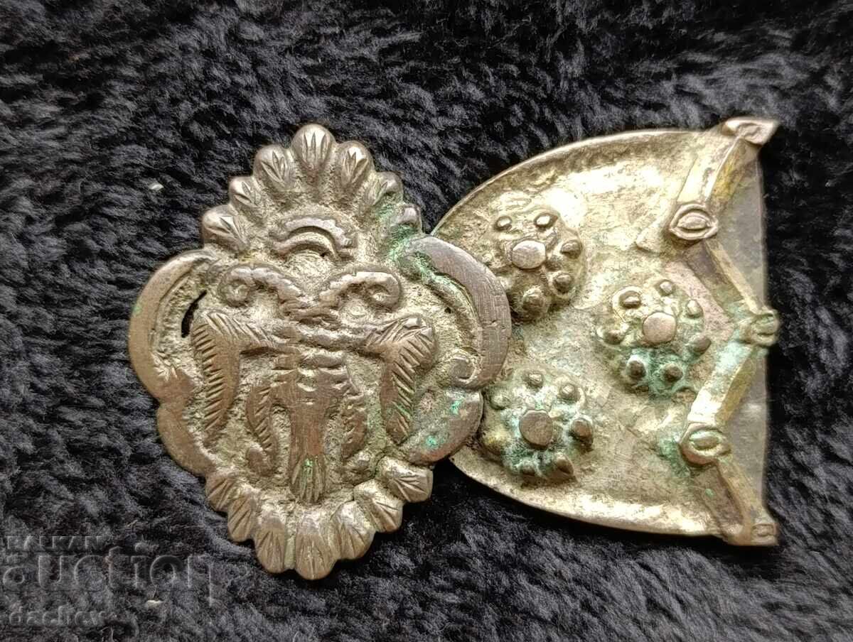 Renaissance Silver Half Buckle Belt Costume 19th Century