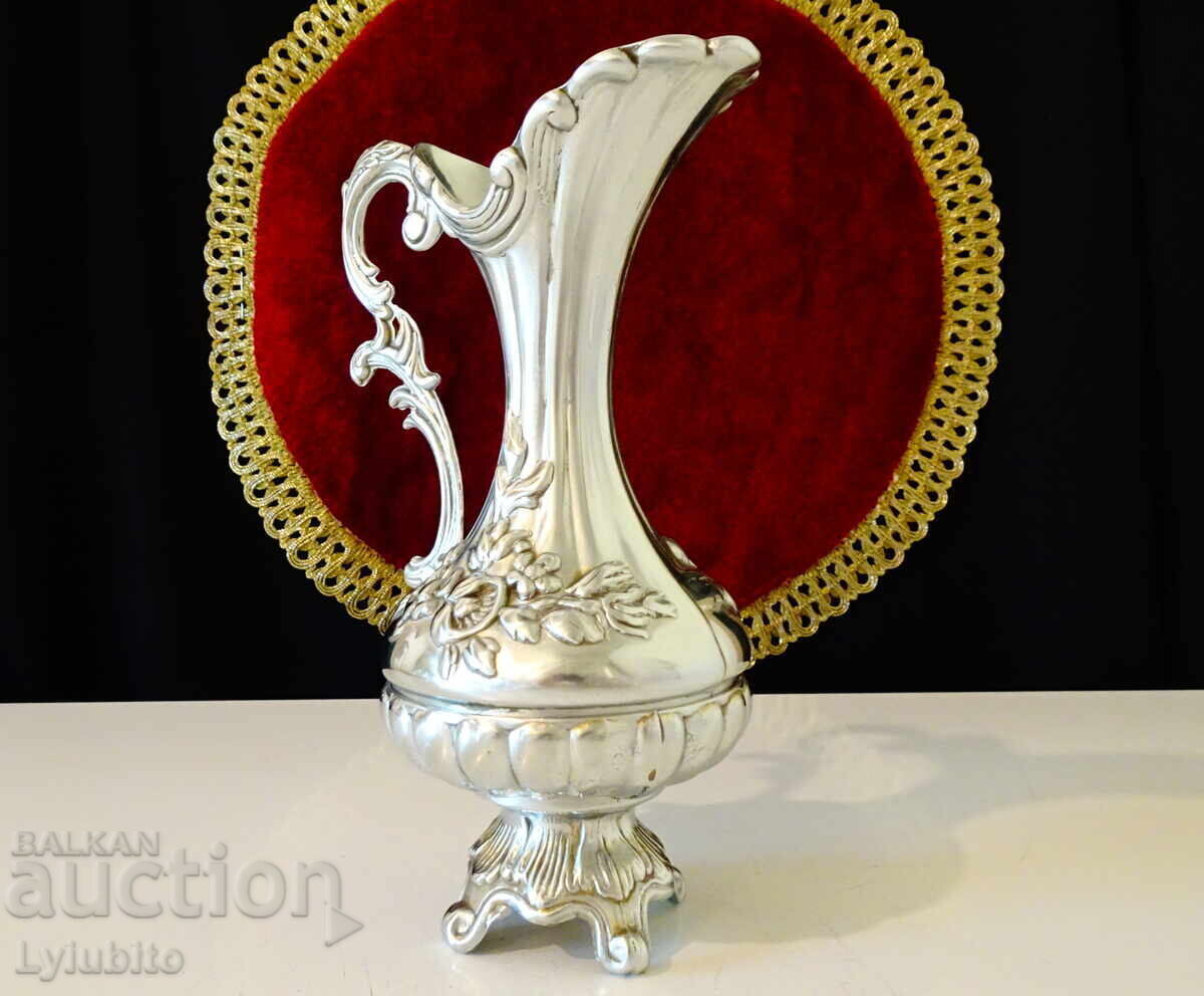 Italian embossed pewter jug, Baroque with price 136.00 BGN | € 69.54 Italian embossed pewter jug, Baroque with price 136.00 BGN | € 69.54