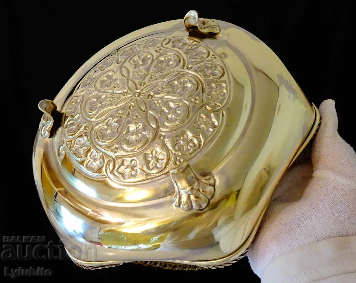 Bronze salad bowl, fruit bowl 24 cm, marked - 5 Bronze salad bowl, fruit bowl 24 cm, marked - 5