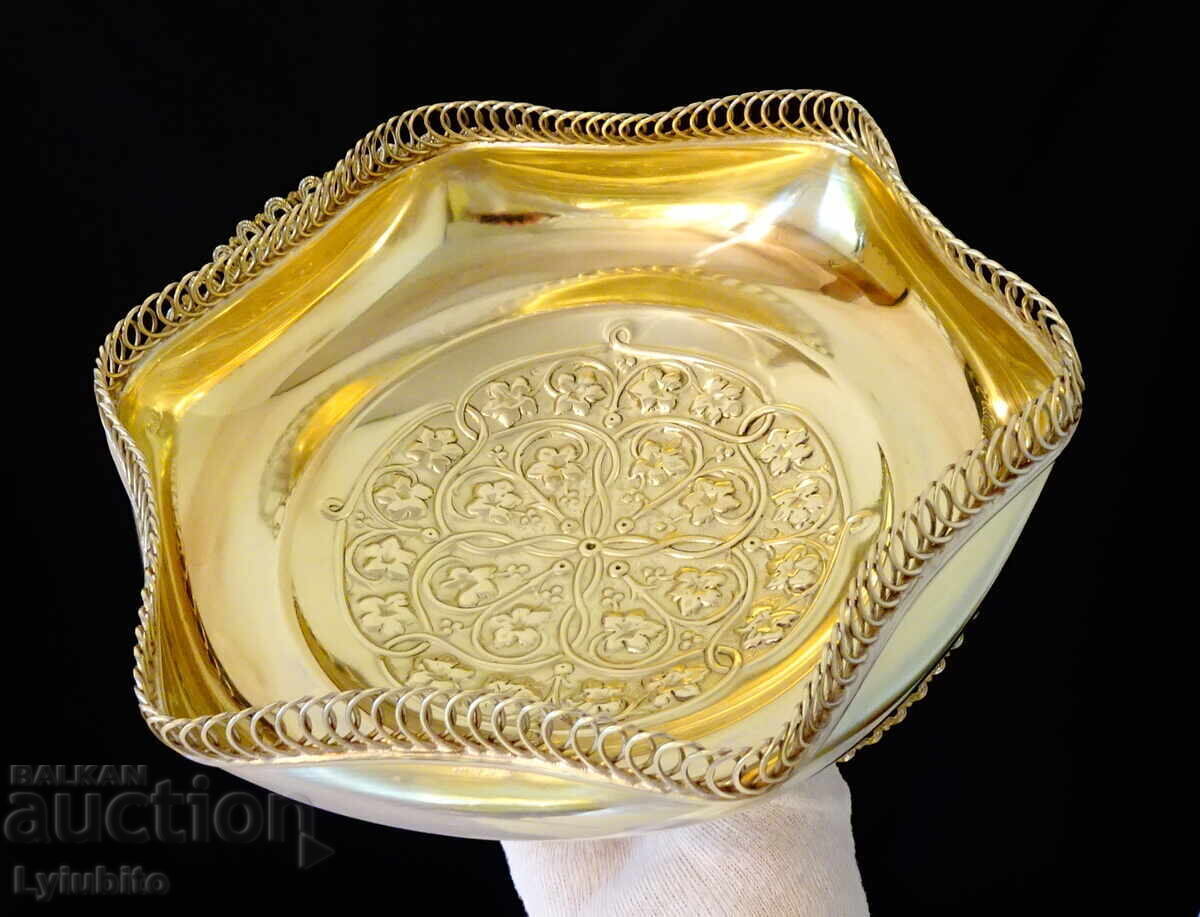 Bronze salad bowl, fruit bowl 24 cm, marked Bronze salad bowl, fruit bowl 24 cm, marked