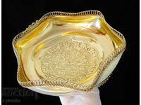 Bronze salad bowl, fruit bowl 24 cm, marked