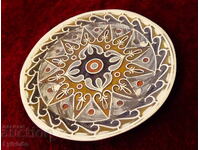 Cloisonne bronze plate.