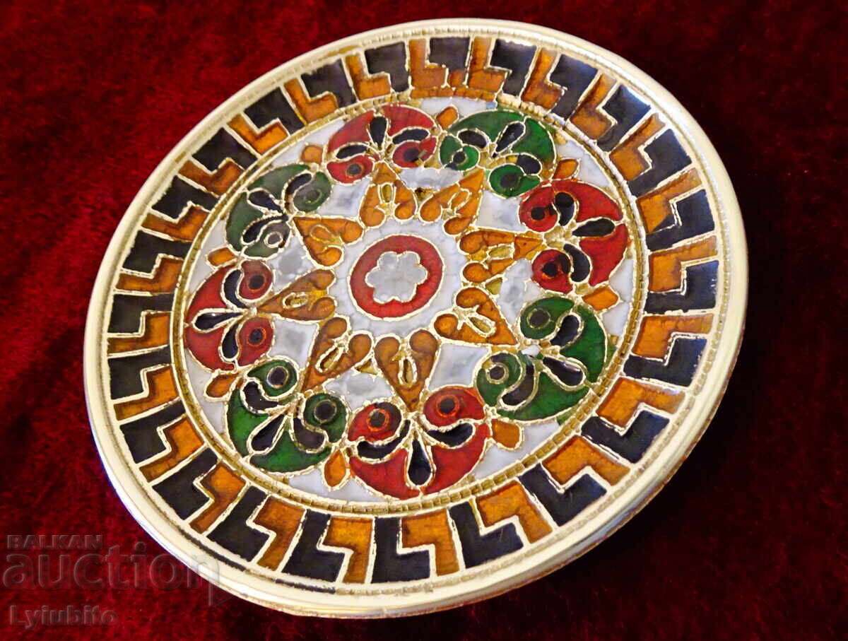 Bronze plate, Cloisonne base, Cloisonne Bronze plate, Cloisonne base, Cloisonne