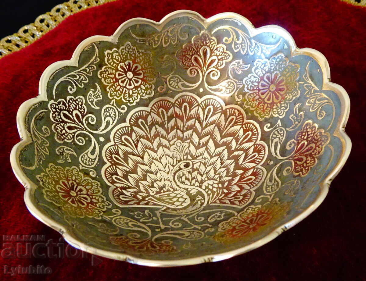 Bronze Nut Bowl Peacock, Cloisonné Enamel with price 36.00 BGN | € 18.41 Bronze Nut Bowl Peacock, Cloisonné Enamel with price 36.00 BGN | € 18.41