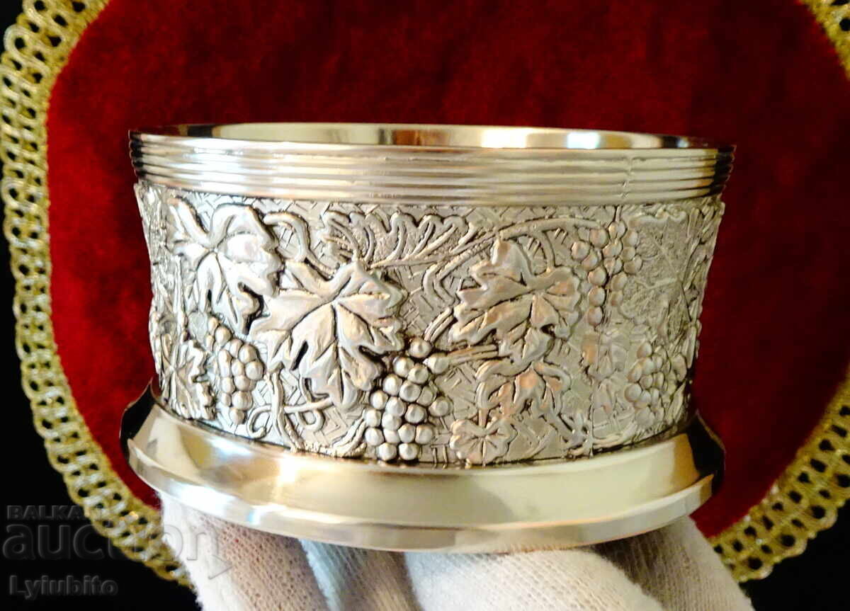 Silver-plated bottle holder, vines - 6 Silver-plated bottle holder, vines - 6