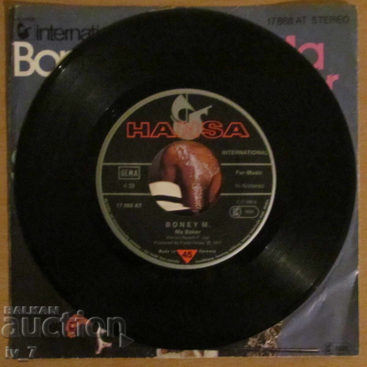 Auction GRAPHOPHONE RECORD - BONNIE M, small format Auction GRAPHOPHONE RECORD - BONNIE M, small format