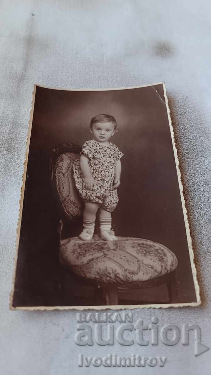Photo Stara Zagora Little girl on a chair 1936