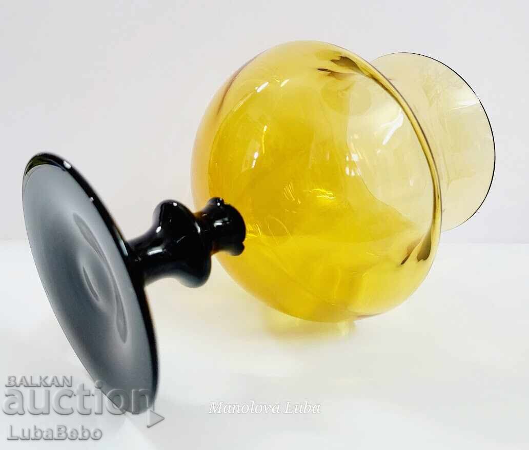 Vază/pocal de chihlimbar Empoli Art Glass Italia. - 6 Vază/pocal de chihlimbar Empoli Art Glass Italia. - 6