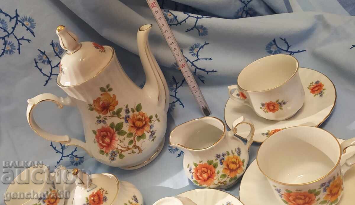 Auction Bavarian floral porcelain coffee set "Kronester" Auction Bavarian floral porcelain coffee set "Kronester"