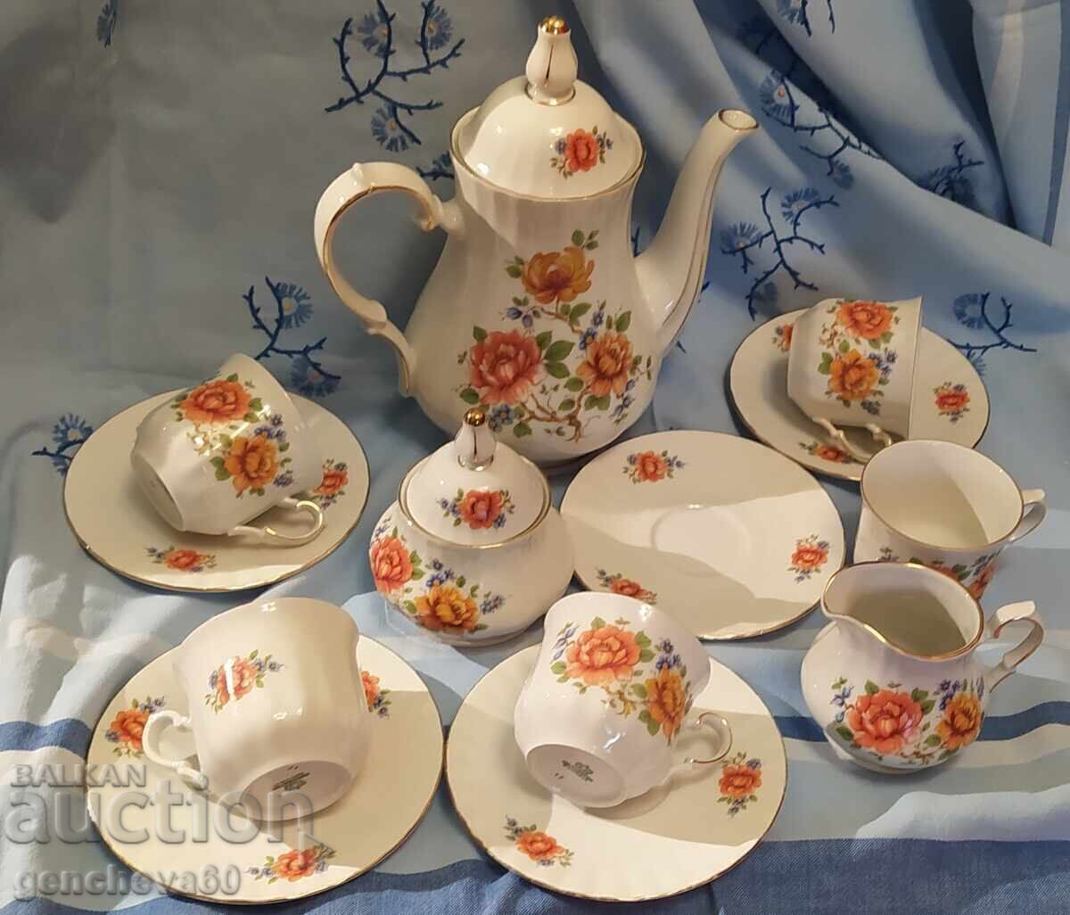 Bavarian floral porcelain coffee set "Kronester" - 7 Bavarian floral porcelain coffee set "Kronester" - 7