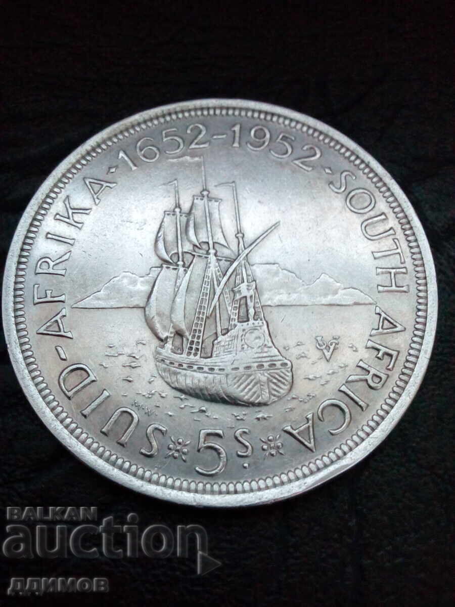 5 шилинга 1952 година Южна Африка Джeордж Vl сребро 5 шилинга 1952 година Южна Африка Джeордж Vl сребро