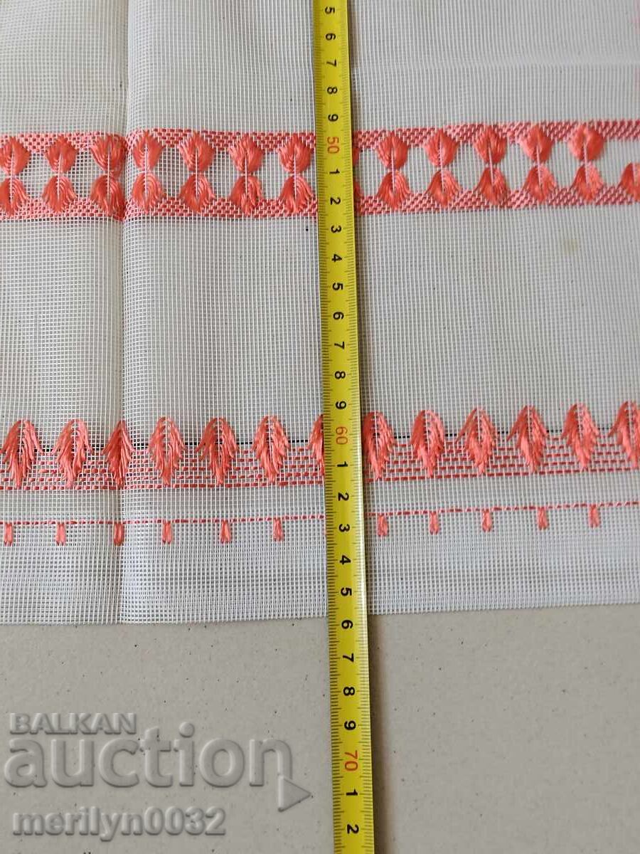 Old embroidered plaid tulle tablecloth, milo, Bulgarian embroidery - 5 Old embroidered plaid tulle tablecloth, milo, Bulgarian embroidery - 5