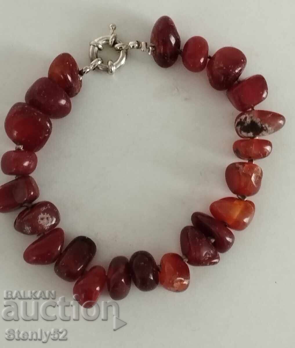 Necklace with natural Carnelian stones, weight 49.92 g with price 50.00 BGN | € 25.56