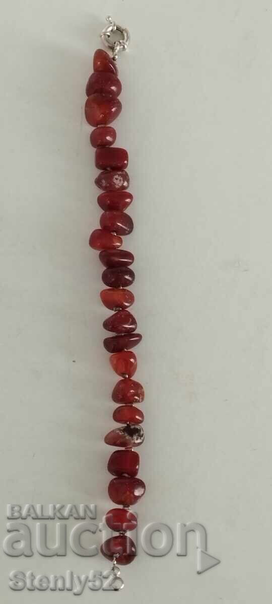 Delivery of Necklace with natural Carnelian stones, weight 49.92 g