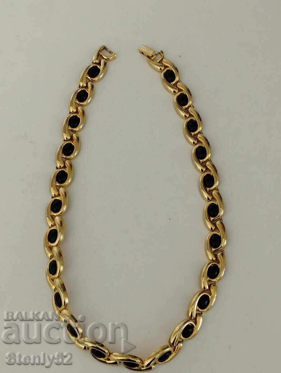 Necklace with black stones. Necklace with black stones.