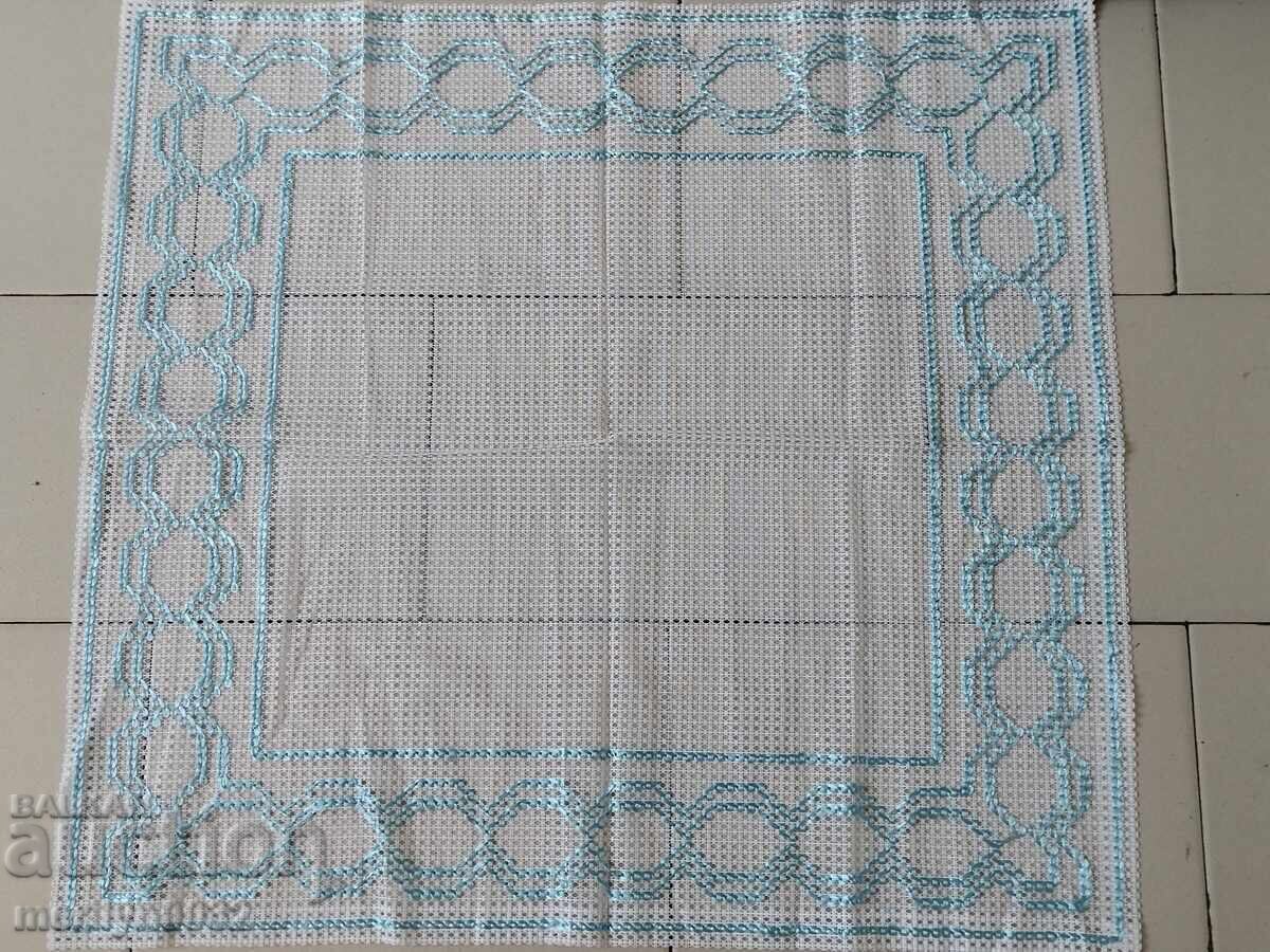 Old embroidered plaid tablecloth Bulgarian embroidery Milo Old embroidered plaid tablecloth Bulgarian embroidery Milo