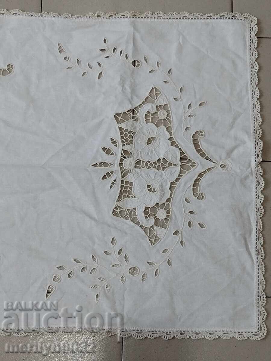 Old embroidered plaid, tablecloth Bulgarian embroidery milo with price 65.00 BGN | € 33.23 Old embroidered plaid, tablecloth Bulgarian embroidery milo with price 65.00 BGN | € 33.23
