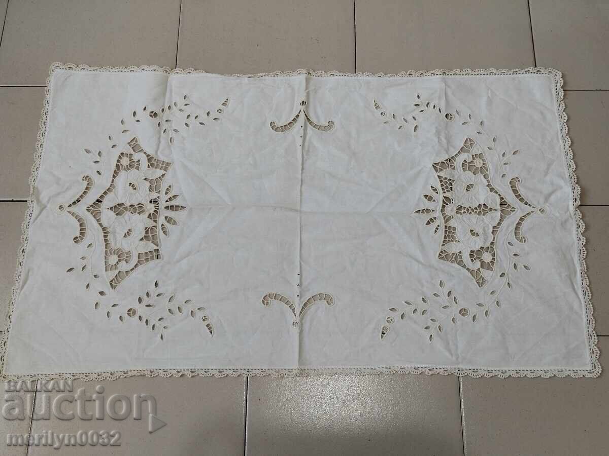 Old embroidered plaid, tablecloth Bulgarian embroidery milo Old embroidered plaid, tablecloth Bulgarian embroidery milo