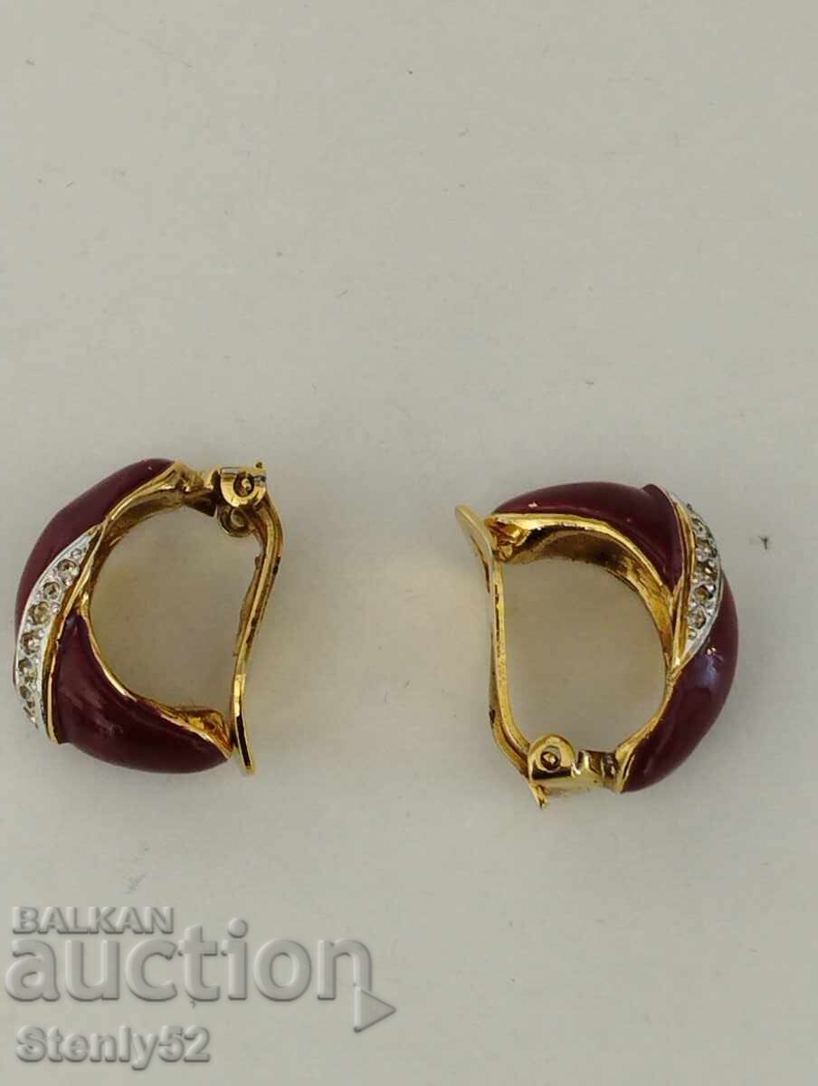 Earrings with clips and stones with price 15.00 BGN | € 7.67