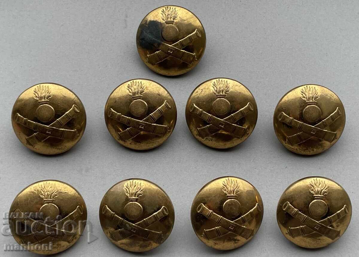 5962 Principality of Bulgaria lot 9 artillery officer buttons