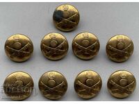 5962 Principality of Bulgaria lot 9 artillery officer buttons