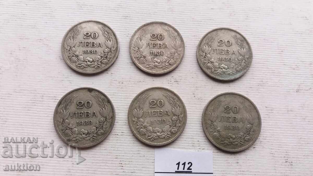 20 LEVA 1930 6 ISSUES 20 LEVA 1930 6 ISSUES