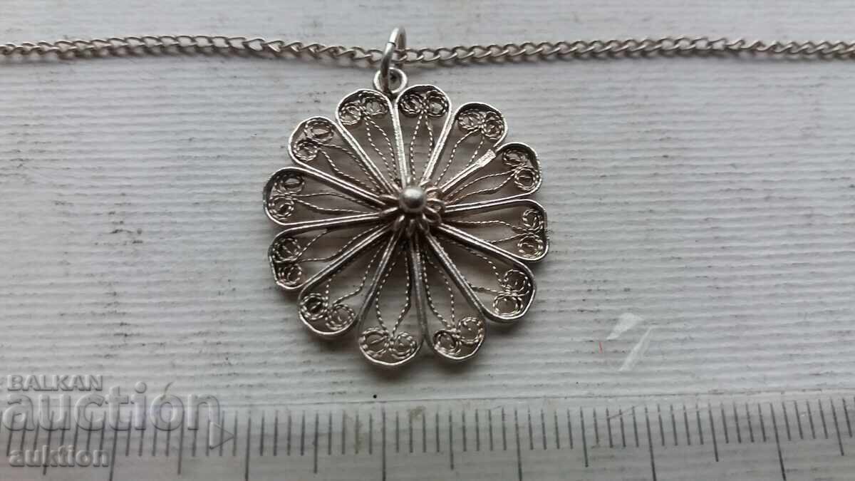 Auction SILVER NECKLACE - FILIGREE WITH MARKING Auction SILVER NECKLACE - FILIGREE WITH MARKING