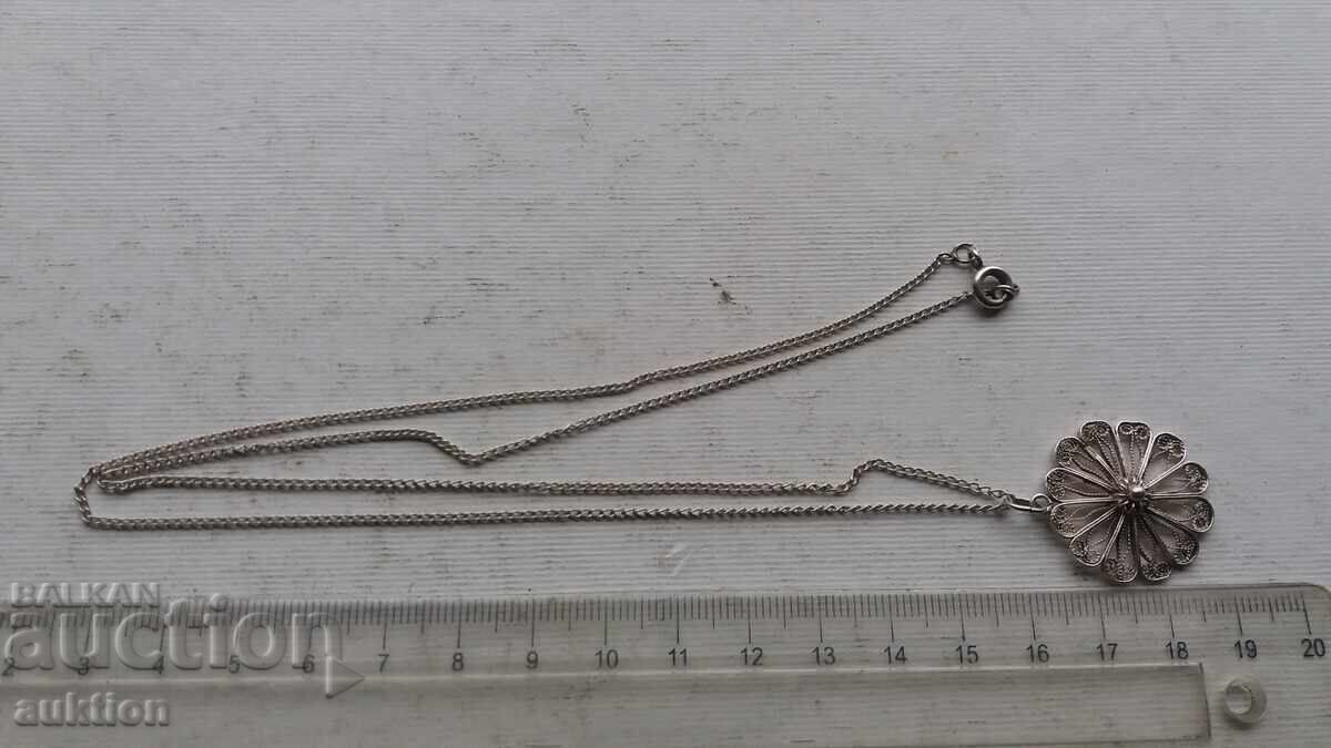SILVER NECKLACE - FILIGREE WITH MARKING - 5 SILVER NECKLACE - FILIGREE WITH MARKING - 5