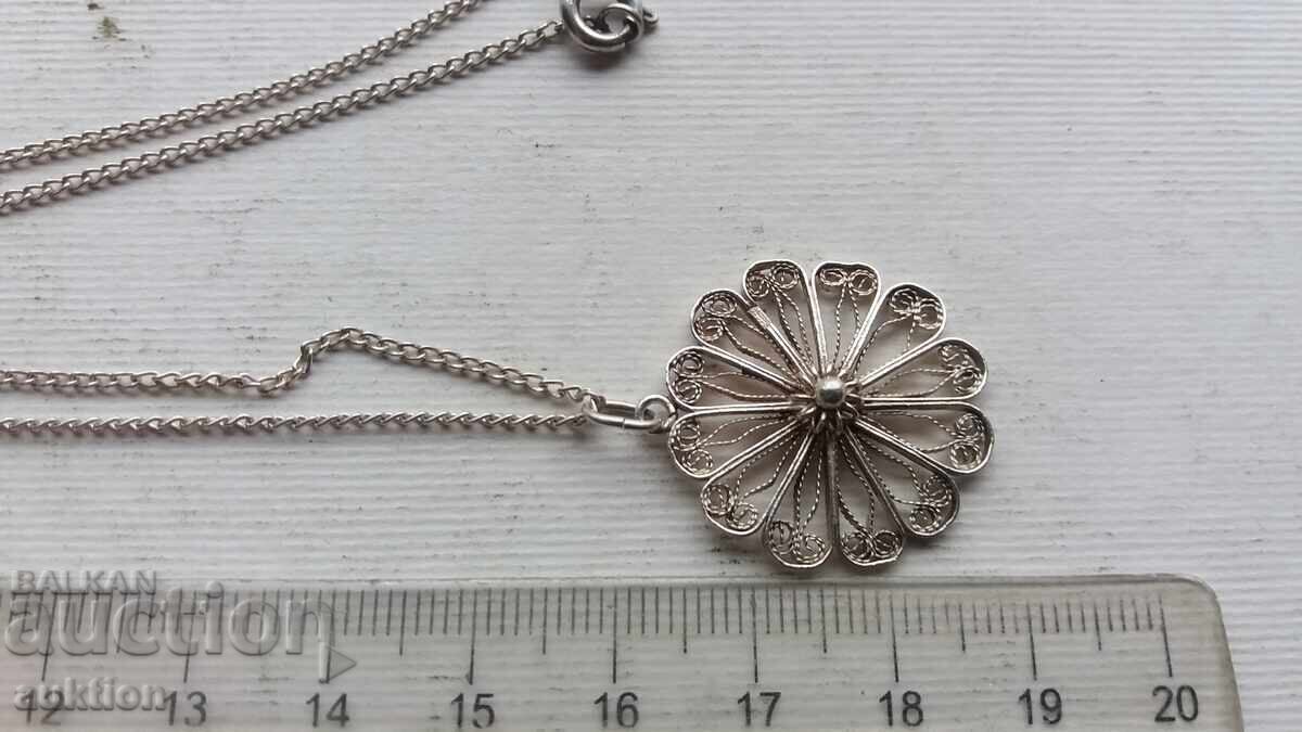 SILVER NECKLACE - FILIGREE WITH MARKING - 6 SILVER NECKLACE - FILIGREE WITH MARKING - 6