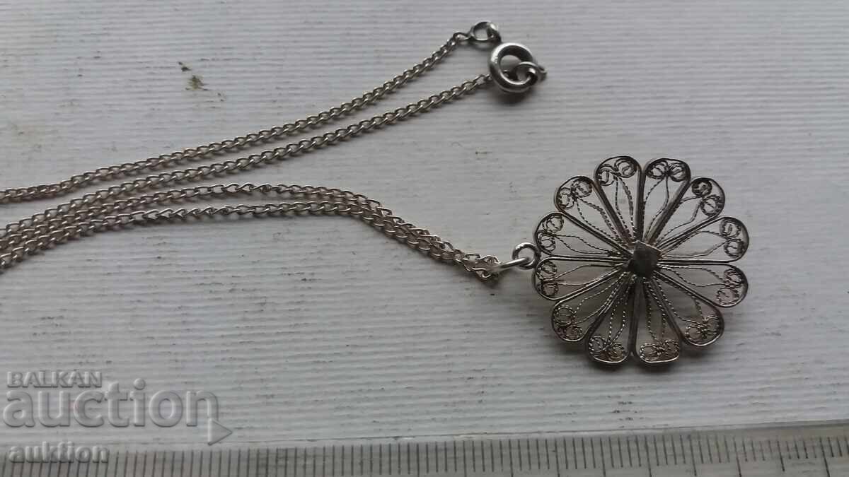 SILVER NECKLACE - FILIGREE WITH MARKING - 7 SILVER NECKLACE - FILIGREE WITH MARKING - 7