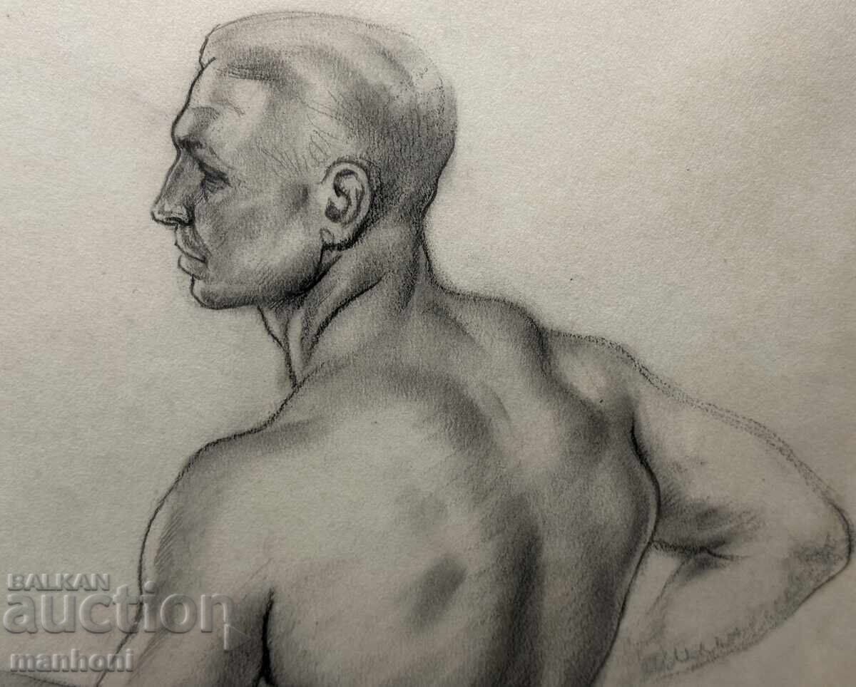 1626 Iliya Petrov drawing nude pencil signed R. 55/ 68 with price 850.00 BGN | € 434.60 1626 Iliya Petrov drawing nude pencil signed R. 55/ 68 with price 850.00 BGN | € 434.60