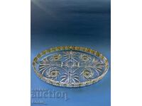 Παλιός δίχρωμος κρυστάλλινος δίσκος πλατό