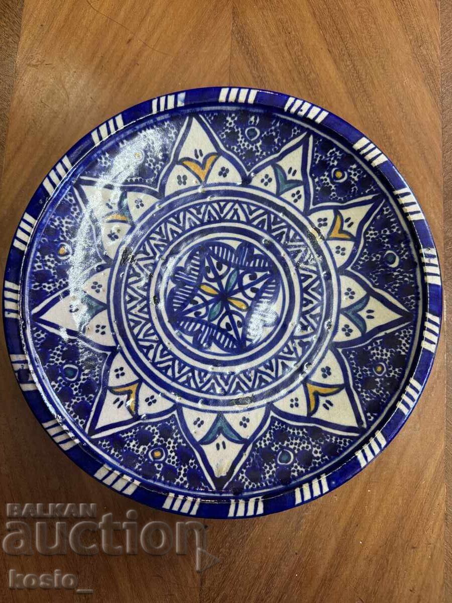 Old Moroccan Ceramic Plate Old Moroccan Ceramic Plate