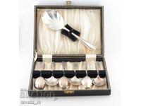 Dining set 7 pcs. dessert spoons silver plated