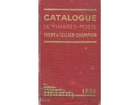 CATALOG DE TIMBRE POSTE YVERT & TELLIER - CHAMPION 1936