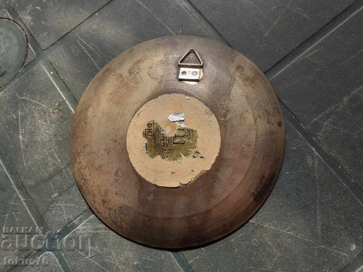 Auction Plate - bronze saucer with cellular enamel Auction Plate - bronze saucer with cellular enamel