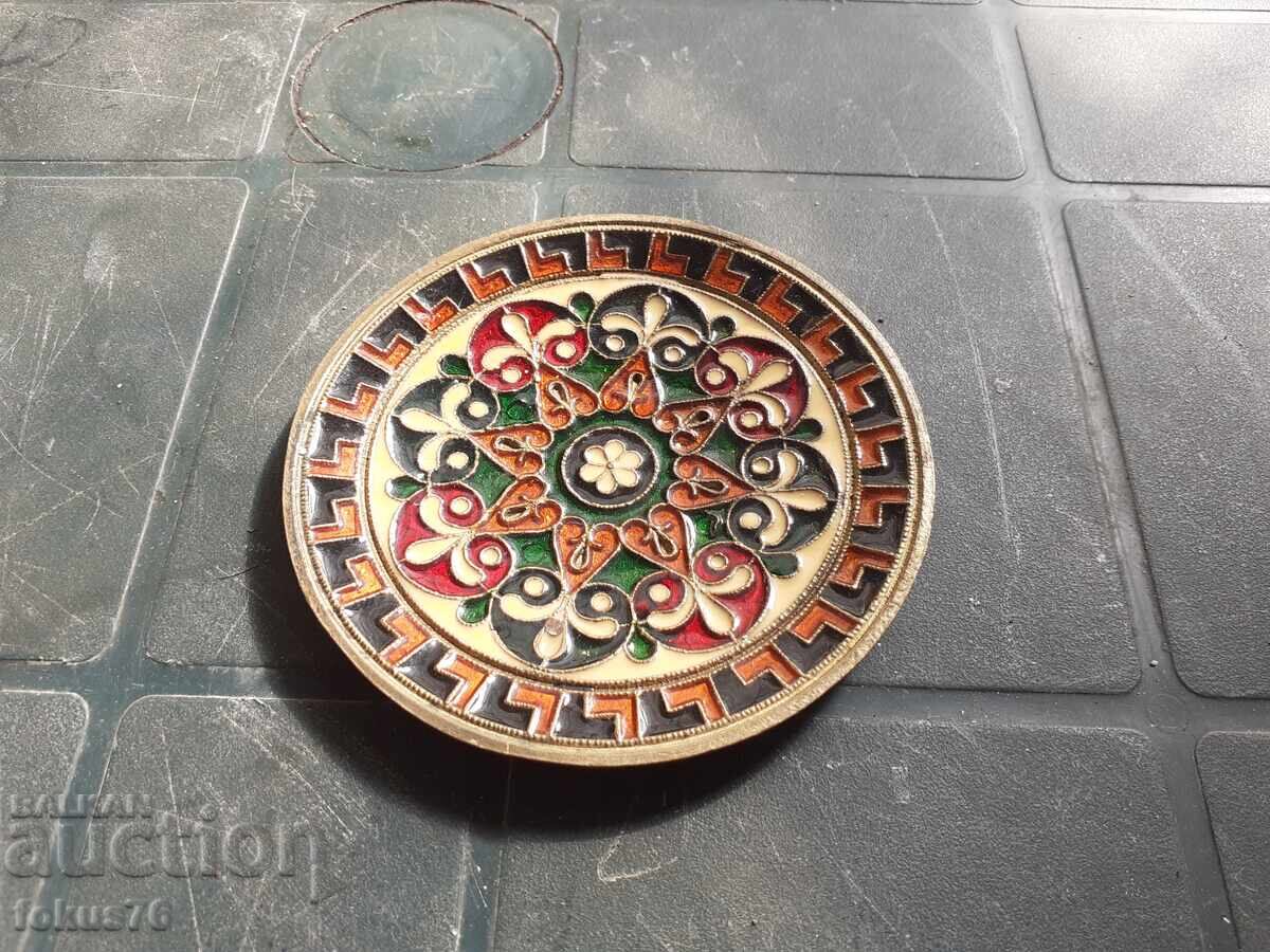Plate - small bronze saucer with cellular enamel with price 37.00 BGN | € 18.92