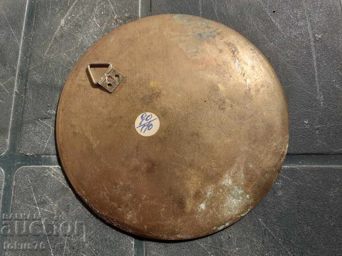 Auction  Plate - small bronze saucer with cellular enamel