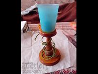 Old wooden table lamp