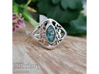 5704 Silver ring with blue Topaz