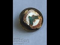 rare sign People's Tourist Union screw bronze enamel 1945