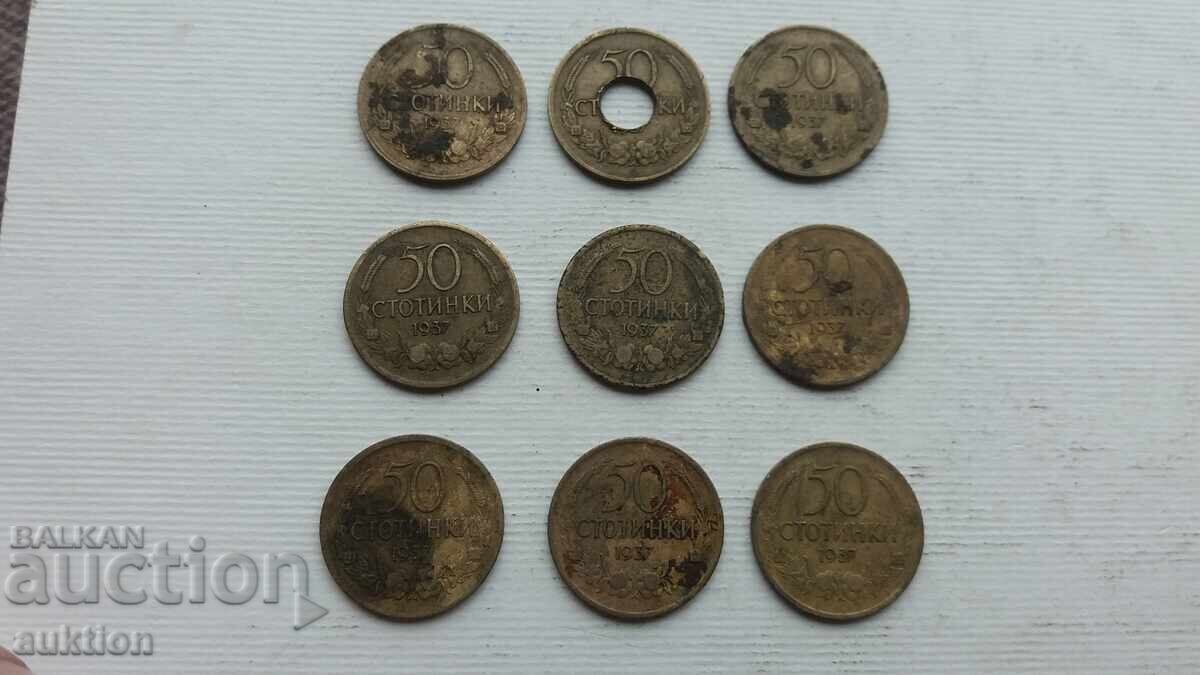 5 HUNDREDS 1937 - 9 ISSUES 5 HUNDREDS 1937 - 9 ISSUES