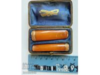 2pcs. France cigarettes with gold plating