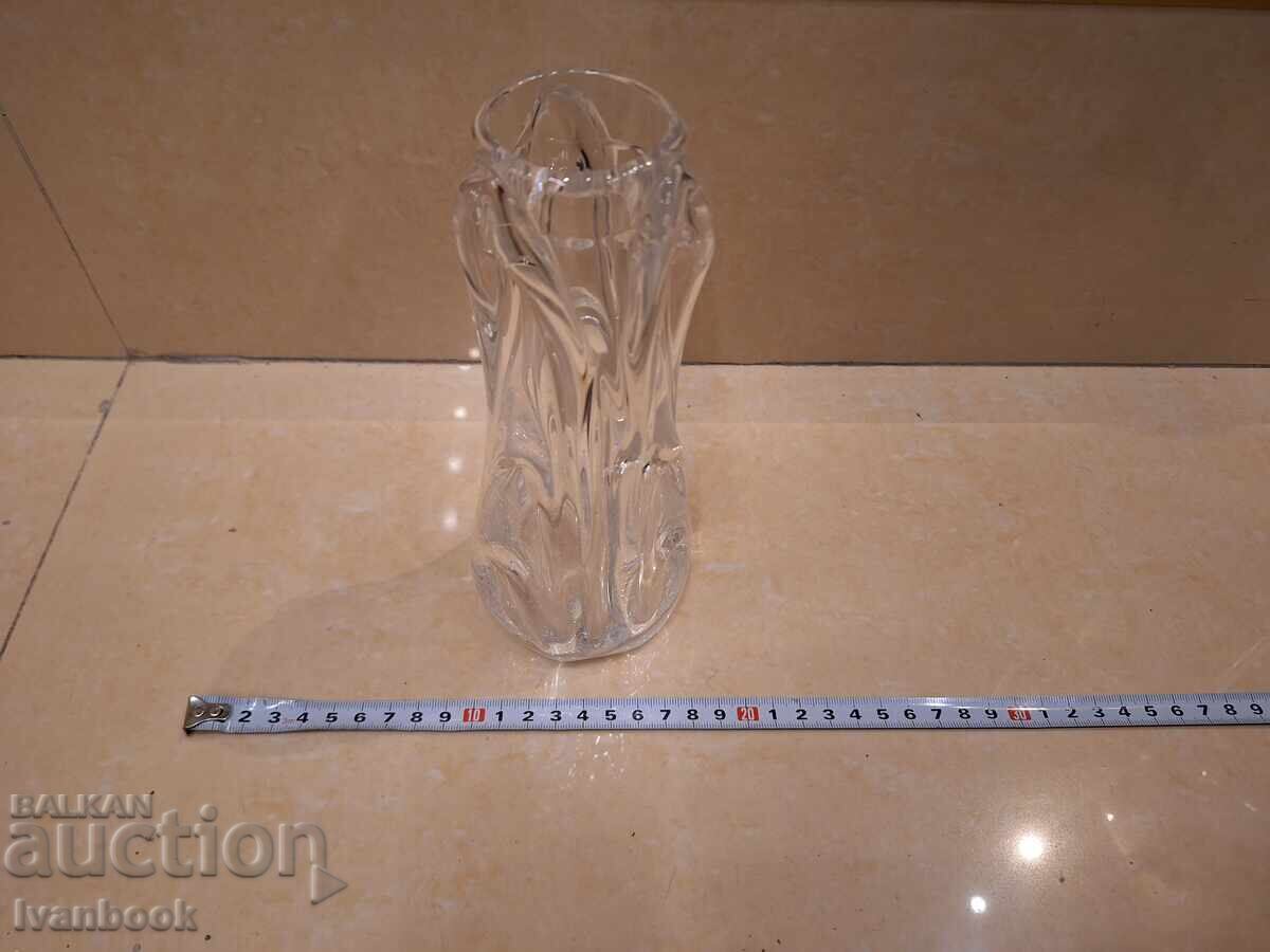 Glass vase retro social.