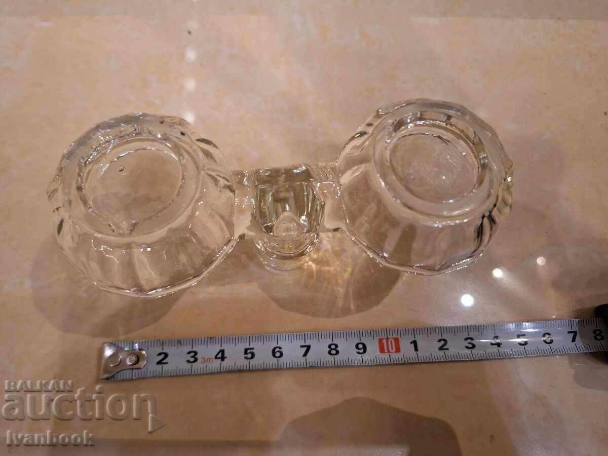 Auction  Glass salt shaker retro social.