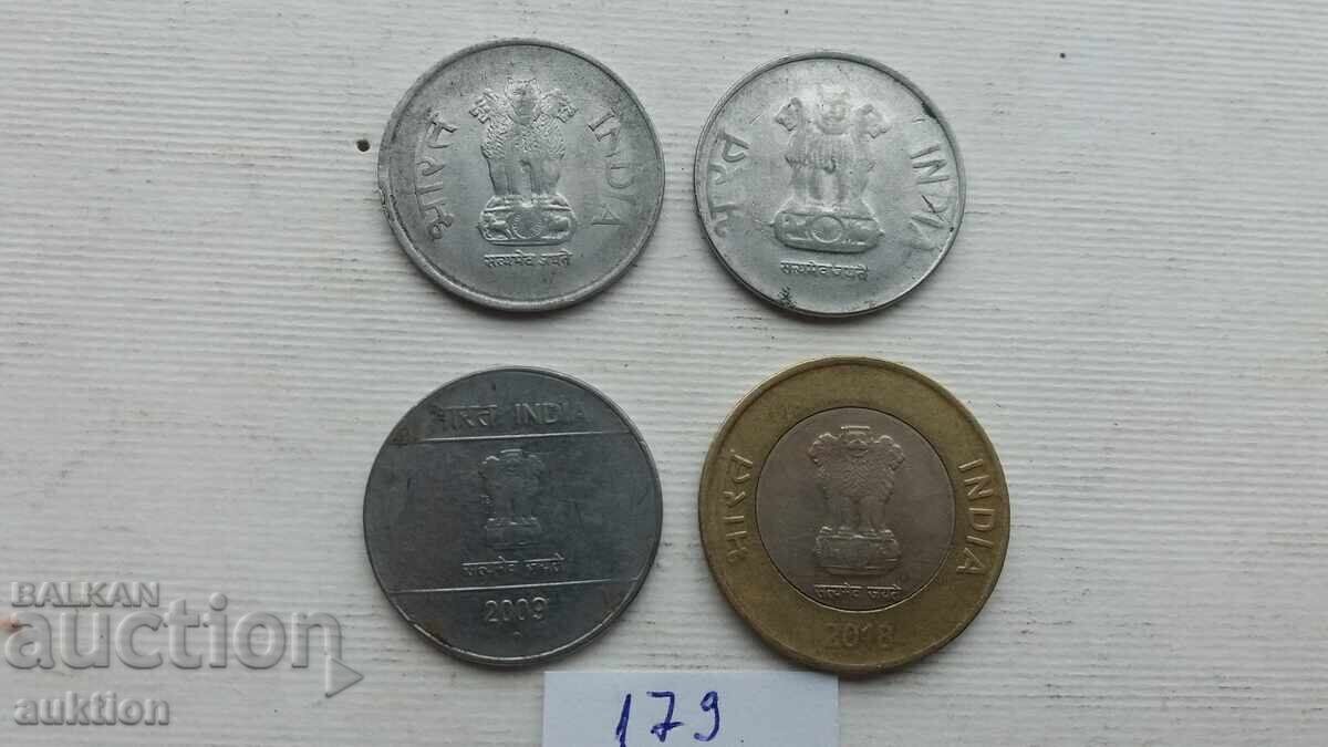 COINS INDIA 4 NUMBERS - 5 COINS INDIA 4 NUMBERS - 5