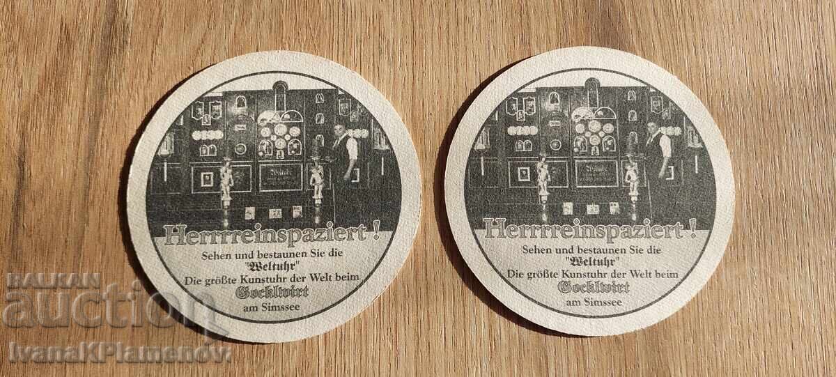 Delivery of Collector's coasters, two pieces, new