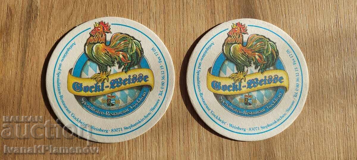 Collector's coasters, two pieces, new